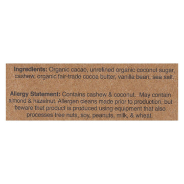 Hu - Dark Chocolate Bar Cashew Butter Vanilla - Case Of 12 - 2.1 Oz - Maras Green