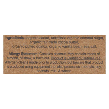 Hu - Dark Chocolate Bar Vanilla Crunch - Case Of 12 - 2.1 Oz - Maras Green