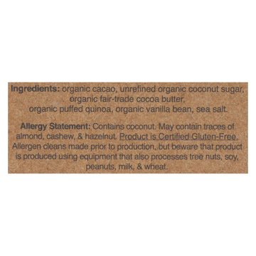 Hu - Dark Chocolate Bar Vanilla Crunch - Case Of 12 - 2.1 Oz - Maras Green