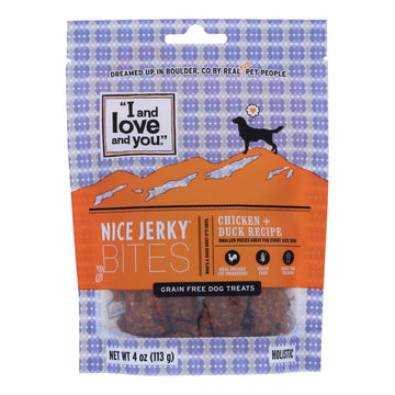 I And Love And You - Dog Treats Jrky Chkn&duck - Case Of 6 - 4 Oz - Maras Green