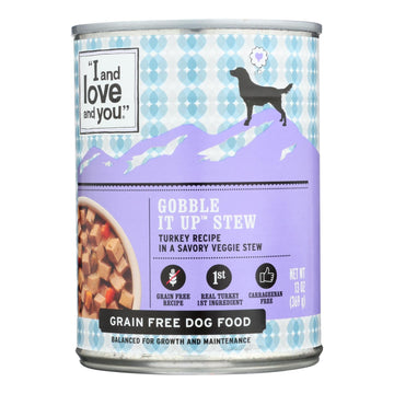 I And Love And You Gobble It Up Stew - Wet Food - Case Of 12 - 13 Oz. - Maras Green