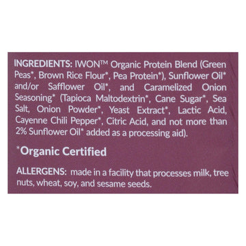 I Won! Nutrition Co - Chips Carmelized Onion Protein - Case Of 12 - 5 Oz - Maras Green