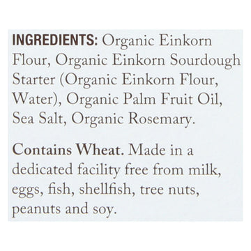 Jovial - Sourdough Einkorn Crackers - Rosemary - Case Of 10 - 4.5 Oz. - Maras Green