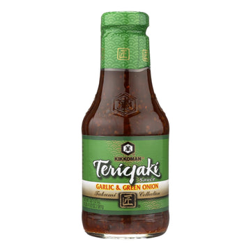 Kikkoman Teriyaki Sauce - Garlic And Green Onion - Case Of 6 - 20.5 Oz. - Maras Green