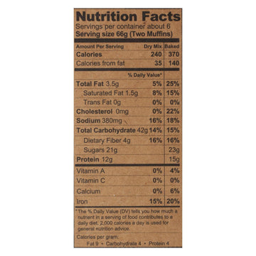 Kodiak Cakes Power Bake Double Dark Chocolate Protein Packed Muffin Mix - Case Of 6 - 14 Oz - Maras Green