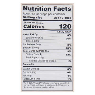 Lesser Evil - Popcorn No Chs Chsiness - Case Of 12 - 4.6 Oz - Maras Green