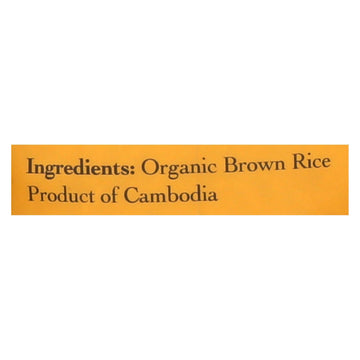 Lotus Foods Organic - Rice - Brown - Jasmine - Case Of 6 - 30 Oz - Maras Green