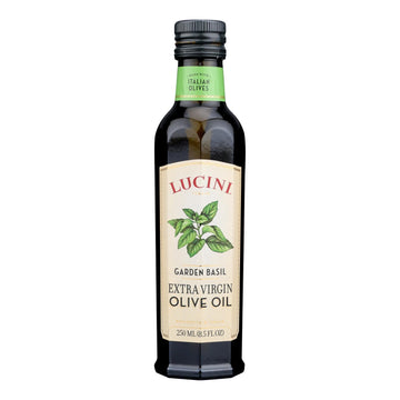 Lucini Italia Extra Virgin Tuscan Basil Olive Oil - Case Of 6 - 8.5 Fl Oz - Maras Green