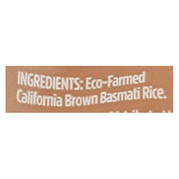Lundberg Family Farms Organic Brown Basmati Rice - Case Of 6 - 2 Lb. - Maras Green