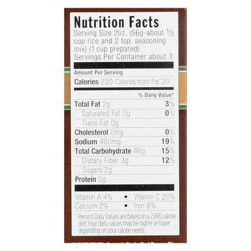 Lundberg Family Farms Organic Whole Grain Spanish Rice - Case Of 6 - 6 Oz. - Maras Green