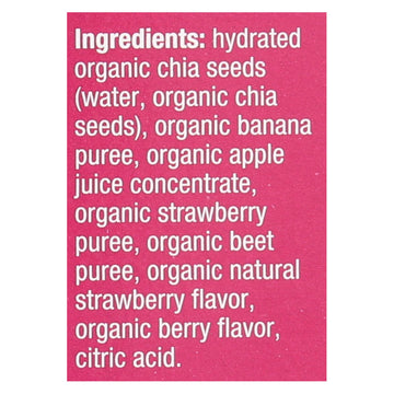 Mamma Chia Organic Squeeze Vitality Snack - Strawberry Banana - Case Of 6 - 3.5 Oz. - Maras Green