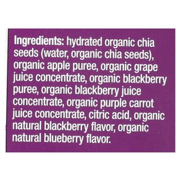 Mamma Chia Squeeze Vitality Snack - Blackberry Bliss - Case Of 16 - 3.5 Oz. - Maras Green