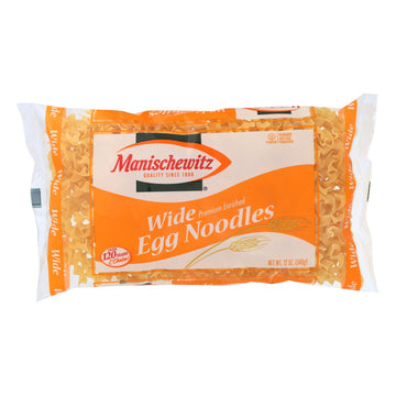 Manischewitz - Egg Noodles Broad - Case Of 12 - 12 Oz. - Maras Green