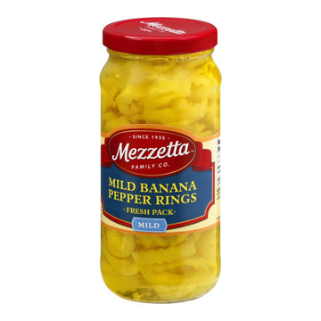 Mezzetta Mild Deli - Sliced Pepper Rings - Case Of 6 - 16 Fl Oz. - Maras Green