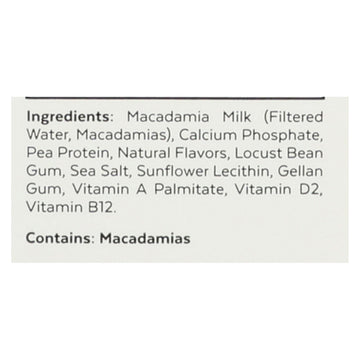Milkadamia Macadamia Milk With Unsweetened Vanilla - Case Of 6 - 32 Fz - Maras Green
