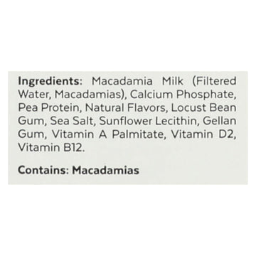 Milkadamia Milk - Unsweetened - Case Of 6 - 32 Fl Oz. - Maras Green
