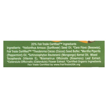 Mongo Kiss Display Center - Lip Balm - Organic - Eco Lips - Peppermint - .25 Oz - Case Of 15 - Maras Green