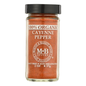 Morton And Bassett Organic Cayenne Pepper - Cayenne Pepper - Case Of 3 - 2 Oz. - Maras Green