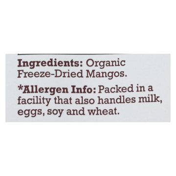 Natierra Freeze Dried - Mangos - Case Of 12 - 1.5 Oz. - Maras Green