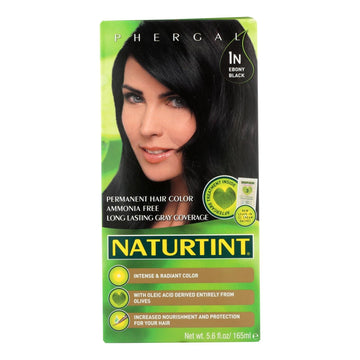 Naturtint Hair Color - Permanent - 1n - Ebony Black - 5.28 Oz - Maras Green