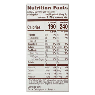 Near East Couscous - Garlic And Olive Oil - Case Of 12 - 4.7 Oz. - Maras Green