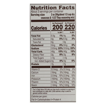 Near East Couscous Mix - Herb Chicken - Case Of 12 - 5.7 Oz. - Maras Green