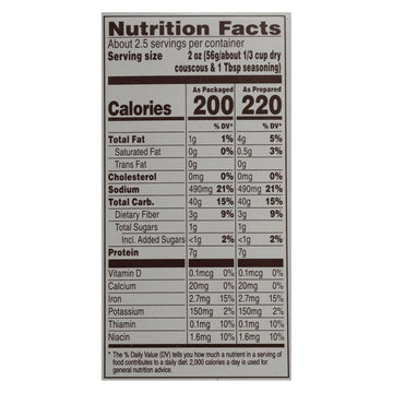 Near East Couscous Mix - Mediterranean Curry - Case Of 12 - 5.7 Oz. - Maras Green