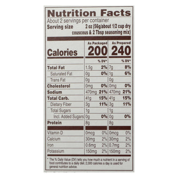 Near East Couscous Mix - Pearl Basil And Herb - Case Of 12 - 5 Oz. - Maras Green