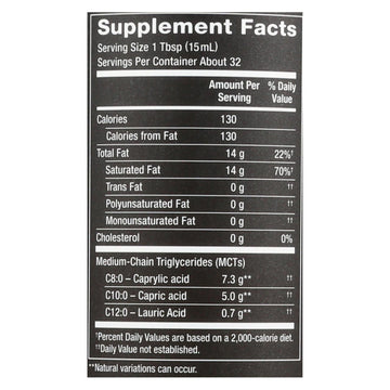 Nutiva 100% Organic Mct Oil - From Coconut - Unflavored - 16 Fl Oz - Maras Green