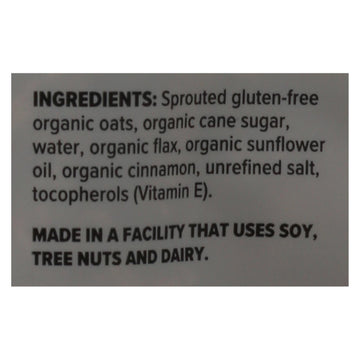 One Degree Organic Foods Cinnamon Flax Granola - Sprouted Oat - Case Of 6 - 11 Oz. - Maras Green