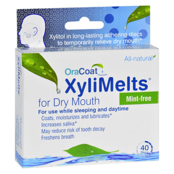 Oracoat - Xylimelts - Dry Mouth - Mint Free - 40 Count - Maras Green