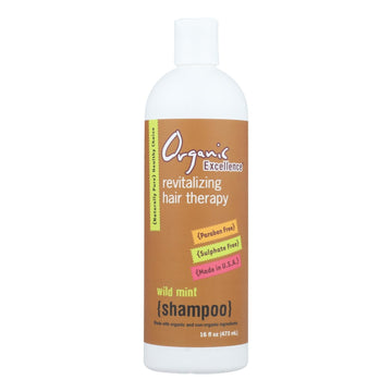 Organic Excellence Wild Mint Shampoo - 16 Oz - Maras Green