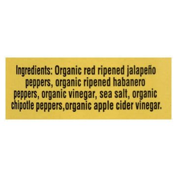 Organic Harvest Pepper Sauce - Chipotle Habanero - Case Of 12 - 5 Oz. - Maras Green