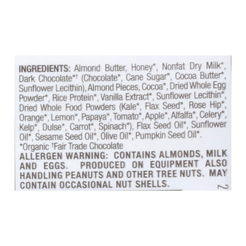 Perfect Bar Dark Chocolate Almond - Case Of 8 - 2.2 Oz - Maras Green