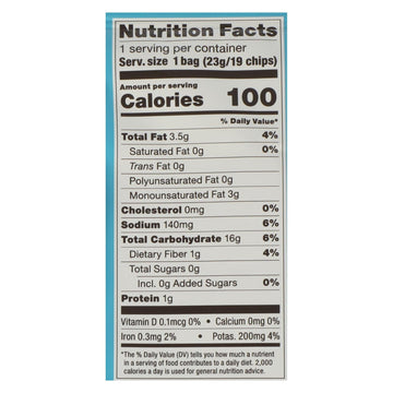 Popchips Potato Chip - Sea Salt - Case Of 24 - 0.8 Oz. - Maras Green