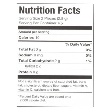 Pur Gum - Peppermint - Aspartame Free - 9 Pieces - 12.6 G - Case Of 12 - Maras Green