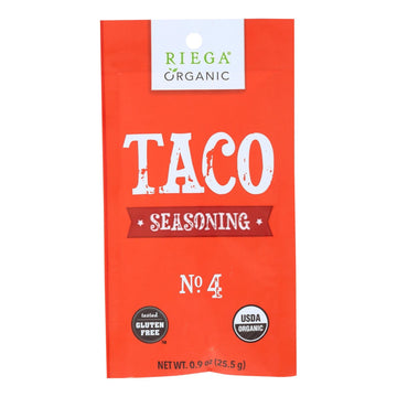 Riega Foods Seasoning - Organic - Taco - No. 4 - .9 oz - case of 8 - Maras Green