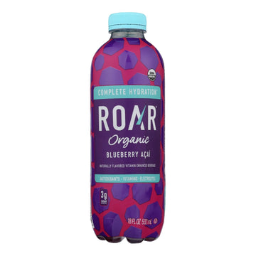 Roar Organic - Water Blueberry Acai - Case Of 12 - 18 Fz - Maras Green
