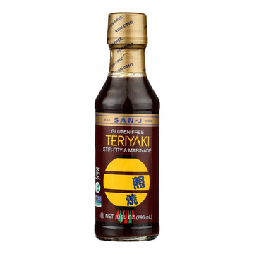 San - J Asian Cooking Sauce - Teriyaki - Case Of 6 - 10 Fl Oz. - Maras Green