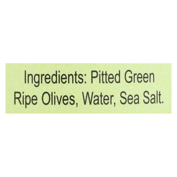 Santa Barbara California Green Olives - Pitted - Case Of 12 - 5.75 Oz. - Maras Green