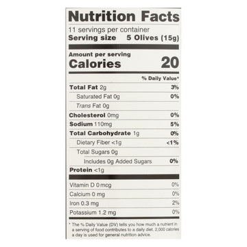 Santa Barbara California Ripe Olives - Medium Pitted - Case Of 12 - 6 Oz. - Maras Green