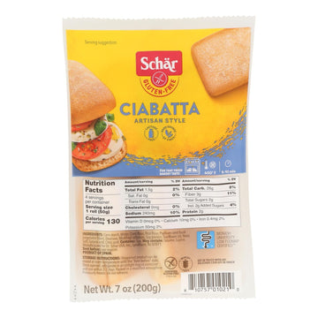 Schar - Ciabatta Gluten Free - Case of 5 - 7.1 OZ - Maras Green