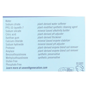 Seventh Generation Auto Dishwasher Gel - Free And Clear - Case Of 6 - 42 Fl Oz. - Maras Green
