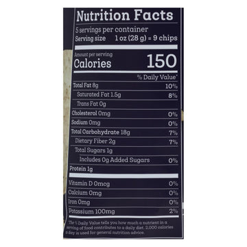 Siete - Tortilla Chip No Salt - Case Of 12 - 5 Oz - Maras Green