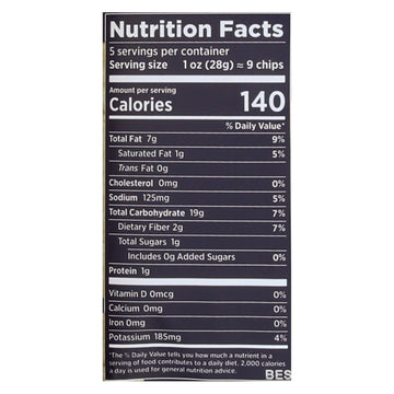 Siete Tortilla Chip - Sea Salt - Case Of 12 - 5 Oz - Maras Green