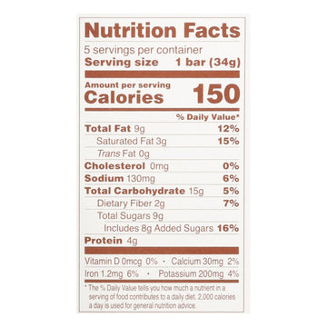 Simple Mills - Bar Sft Baked Peanut Butter Chocolate Chip - Case Of 6 - 5.99 Oz - Maras Green