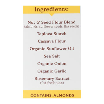 Simple Mills Fine Ground Sea Salt Almond Flour Crackers - Case of 6 - 4.25 oz. - Maras Green