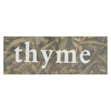 Simply Organic Thyme Leaf - Organic - Whole - Fancy Grade - .28 Oz - Case Of 6 - Maras Green