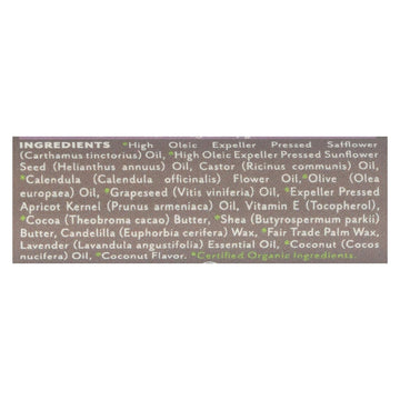 Soothing Touch Lavender Coconut Vegan Lip Balm - Case Of 12 - .25 Oz - Maras Green