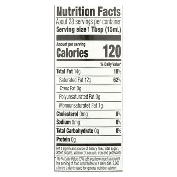 Spectrum Naturals Organic Unrefined Coconut Oil - Case Of 12 - 14 Fl Oz. - Maras Green